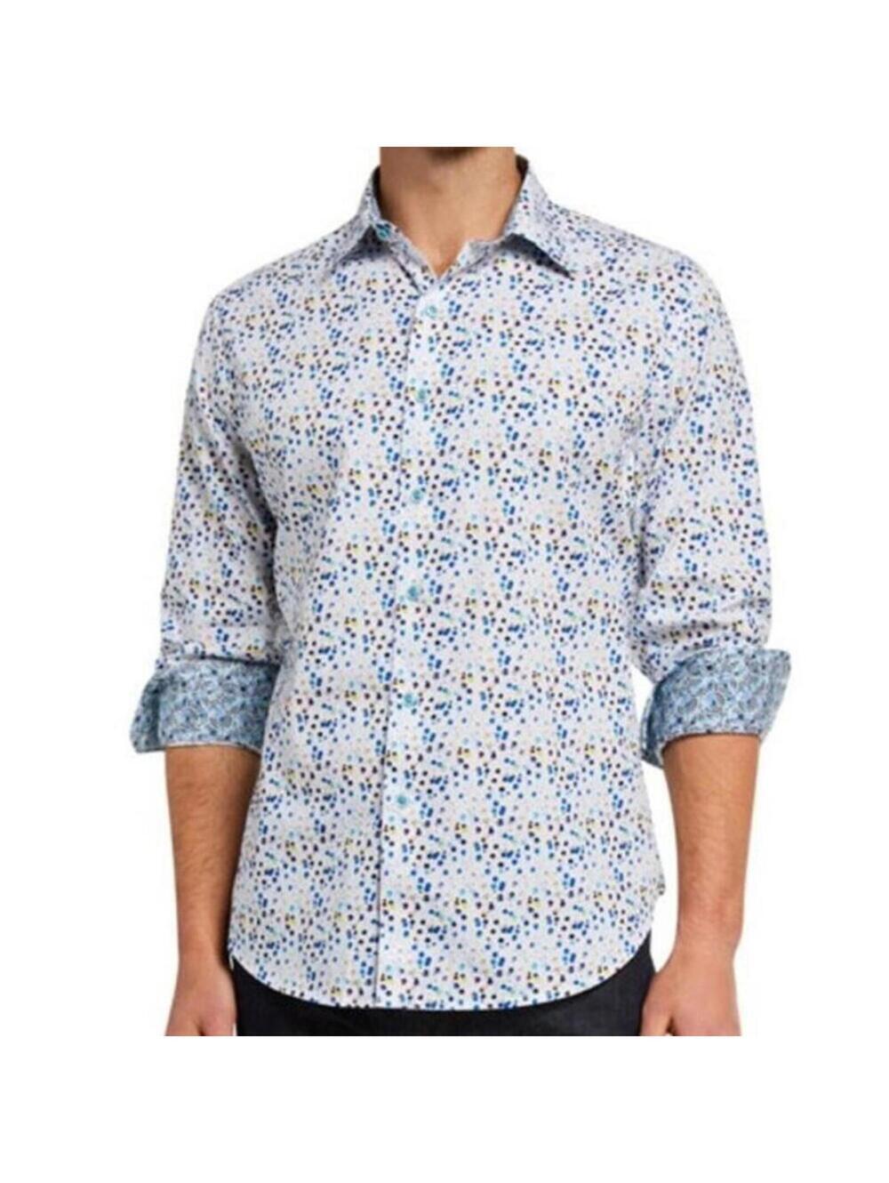 Robert Graham Men 2XL NWT Geometric Button Down Shirt Long Sleeve Flip Cuff
